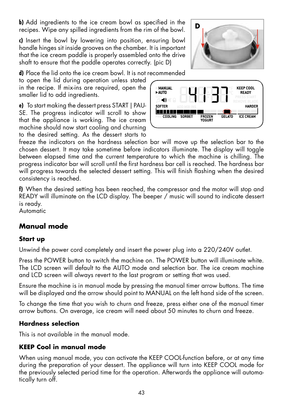 Gastroback 42909 Smart Ice Cream Advanced Automatic User Manual | Page 13 / 28