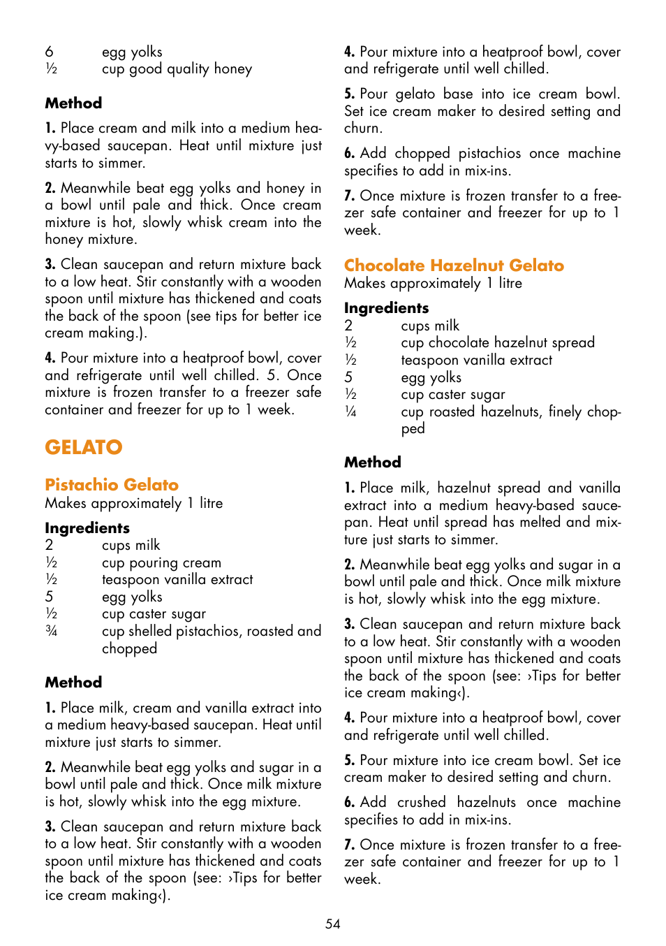 Gelato | Gastroback 42909 Smart Ice Cream Advanced Automatic User Manual | Page 24 / 28