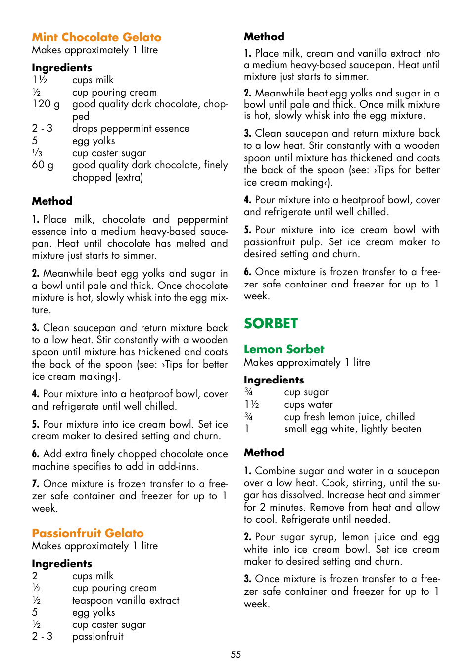 Sorbet | Gastroback 42909 Smart Ice Cream Advanced Automatic User Manual | Page 25 / 28