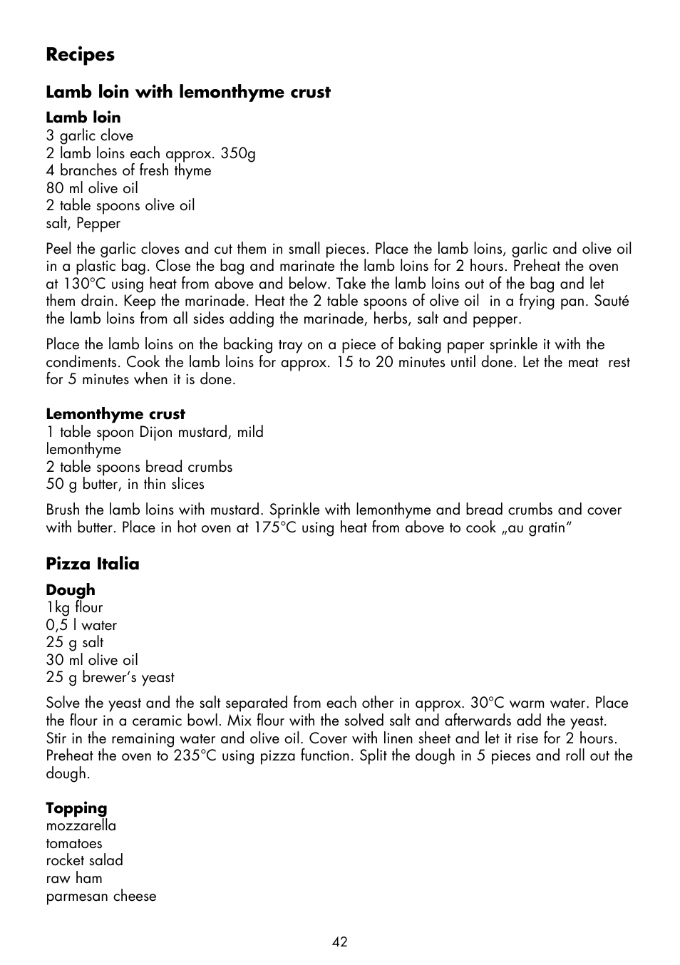Recipes | Gastroback 42812 Design Bistro Oven Advanced 28L User Manual | Page 18 / 22