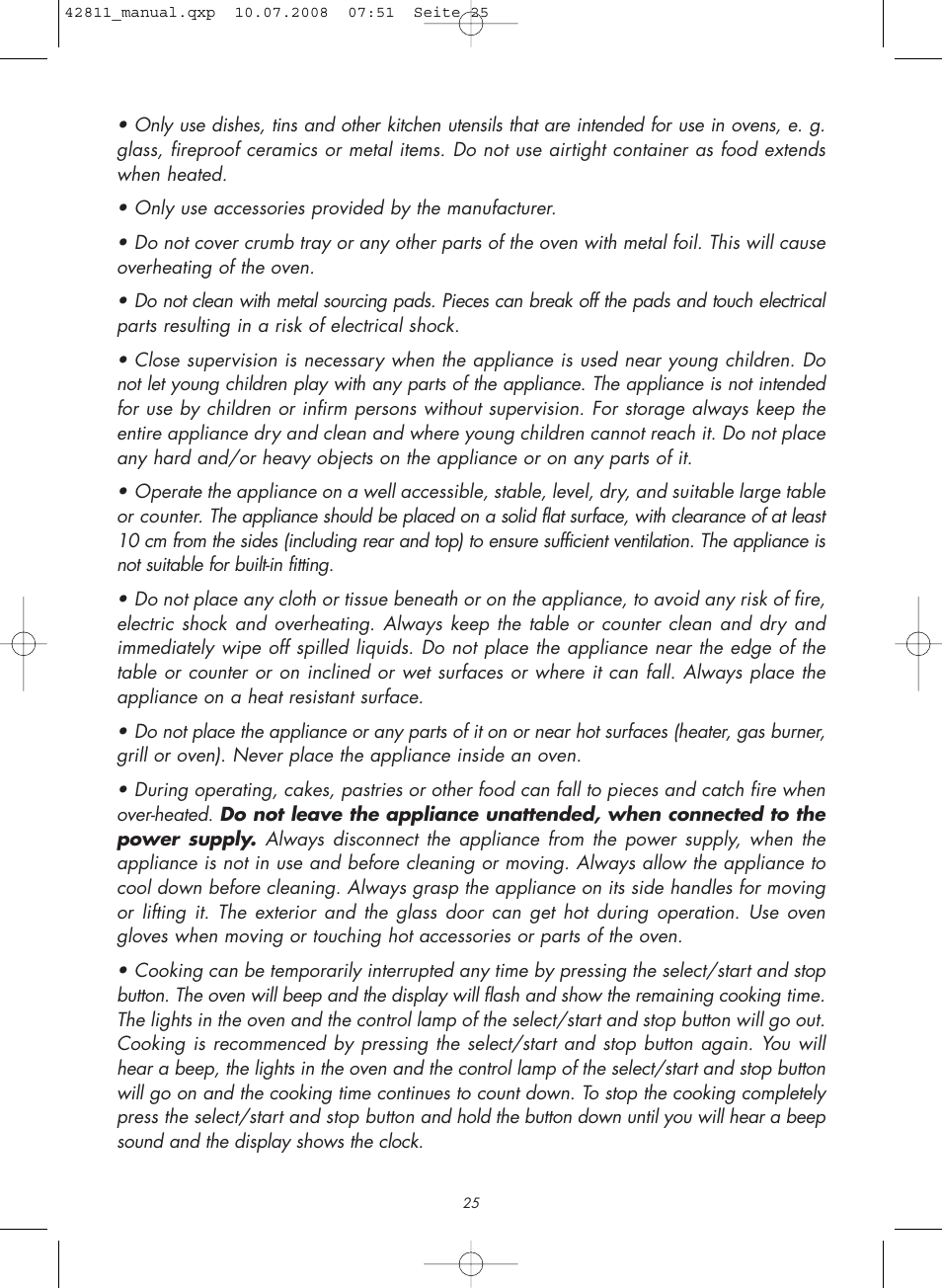 Gastroback 42811 Design Bistro Oven Pro 18L User Manual | Page 5 / 20