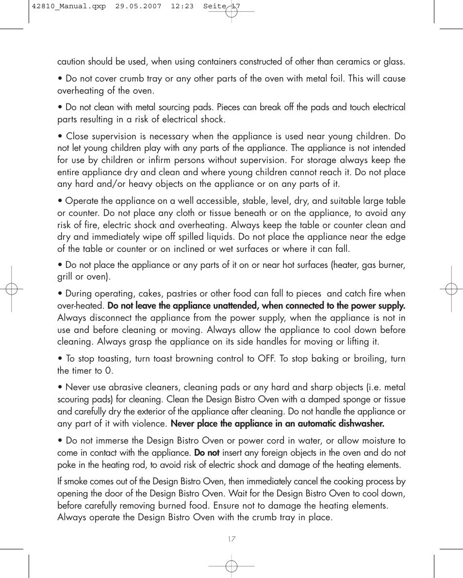 Gastroback 42810 Design Bistro Oven User Manual | Page 4 / 11