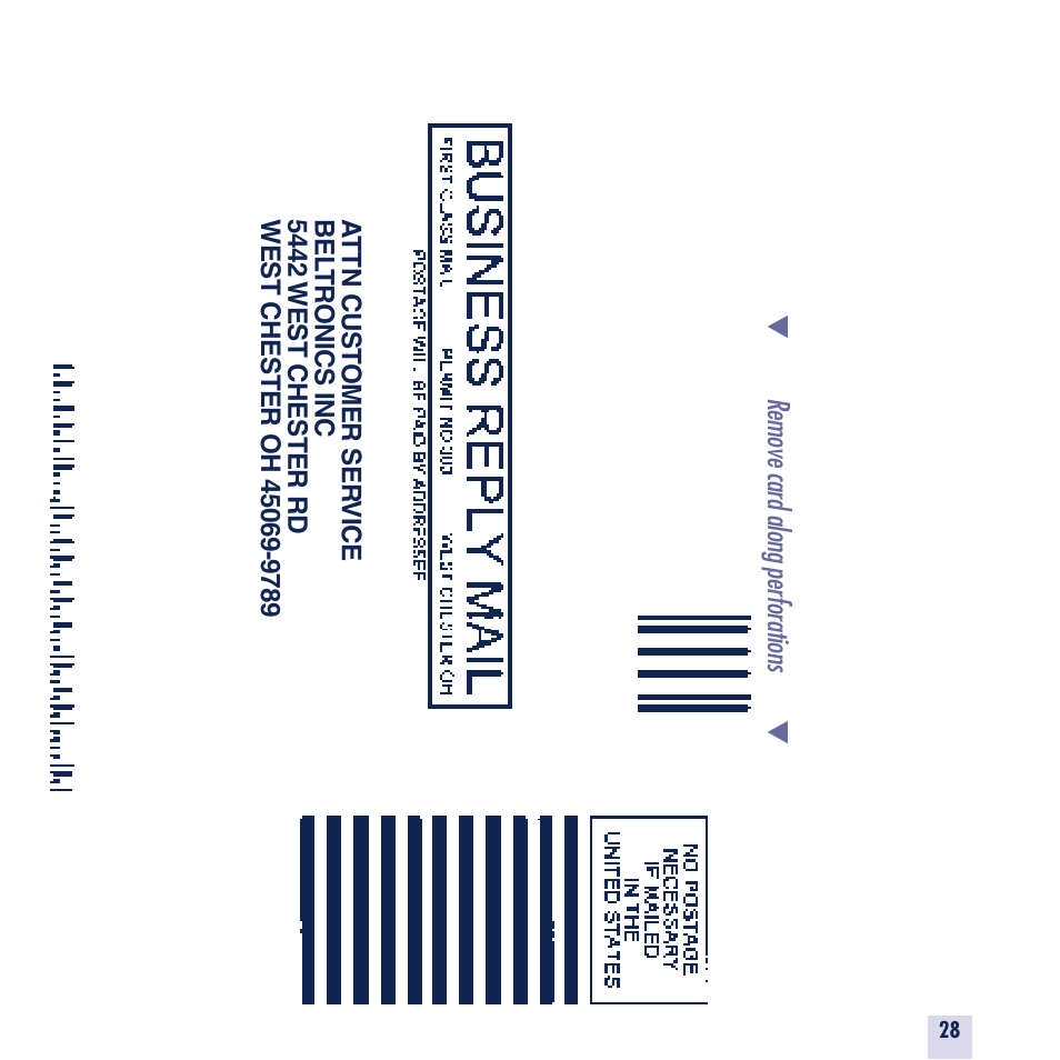 Beltronics Vector 955 User Manual | Page 30 / 31