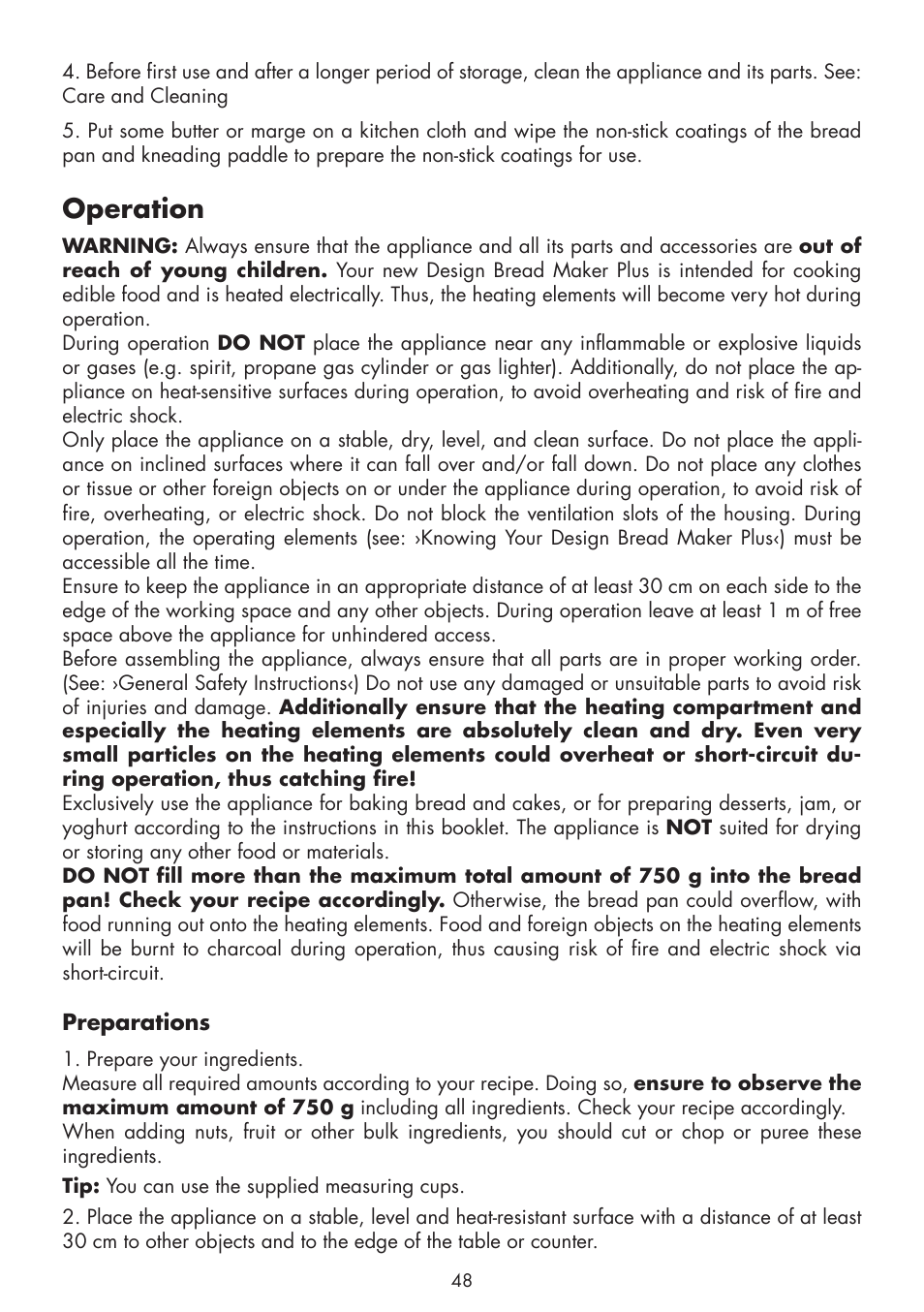 Operation | Gastroback 42820 Design Bread Maker Plus User Manual | Page 16 / 32