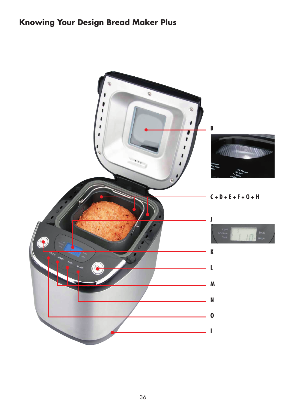 Knowing your design bread maker plus | Gastroback 42820 Design Bread Maker Plus User Manual | Page 4 / 32