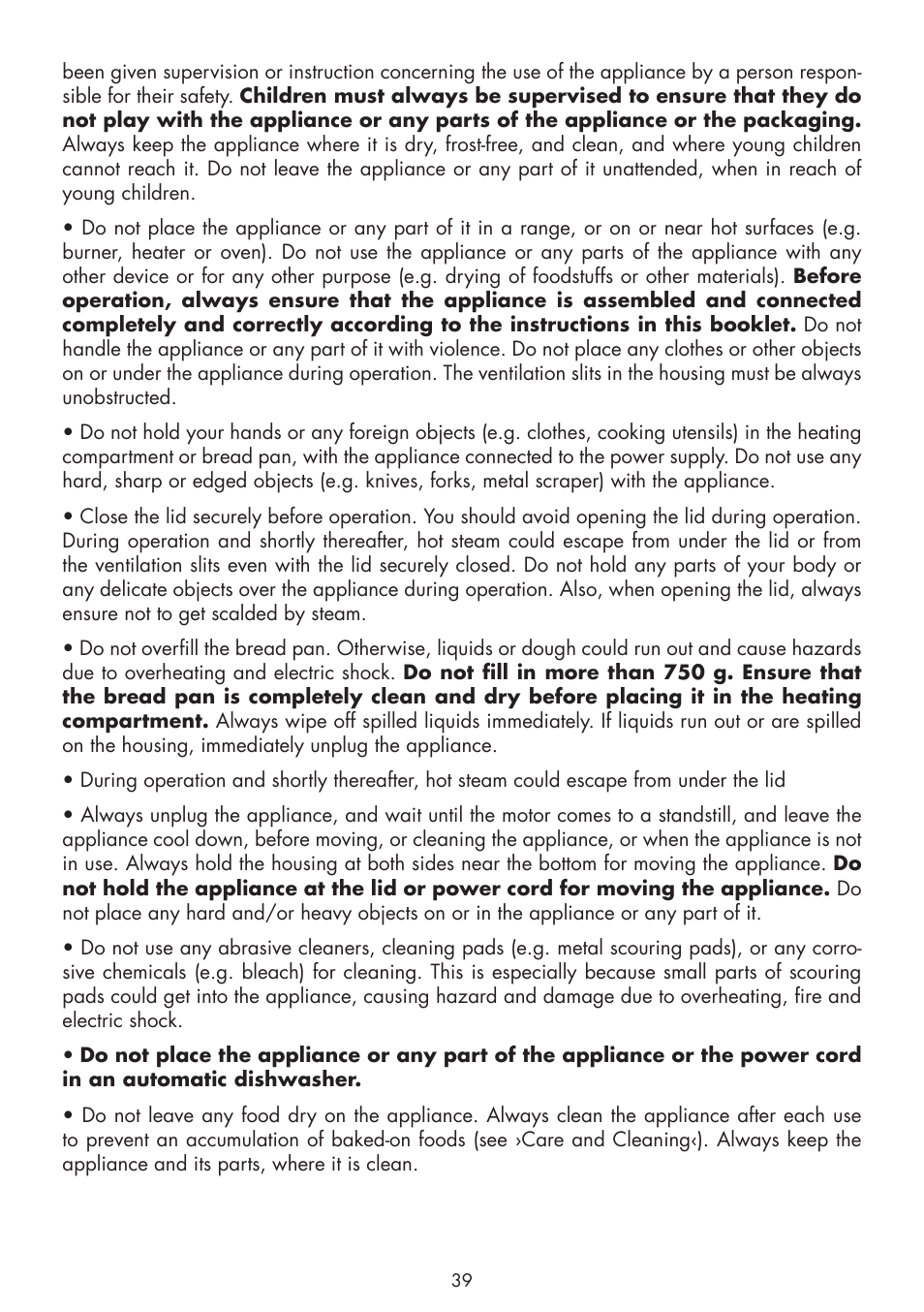 Gastroback 42820 Design Bread Maker Plus User Manual | Page 7 / 32