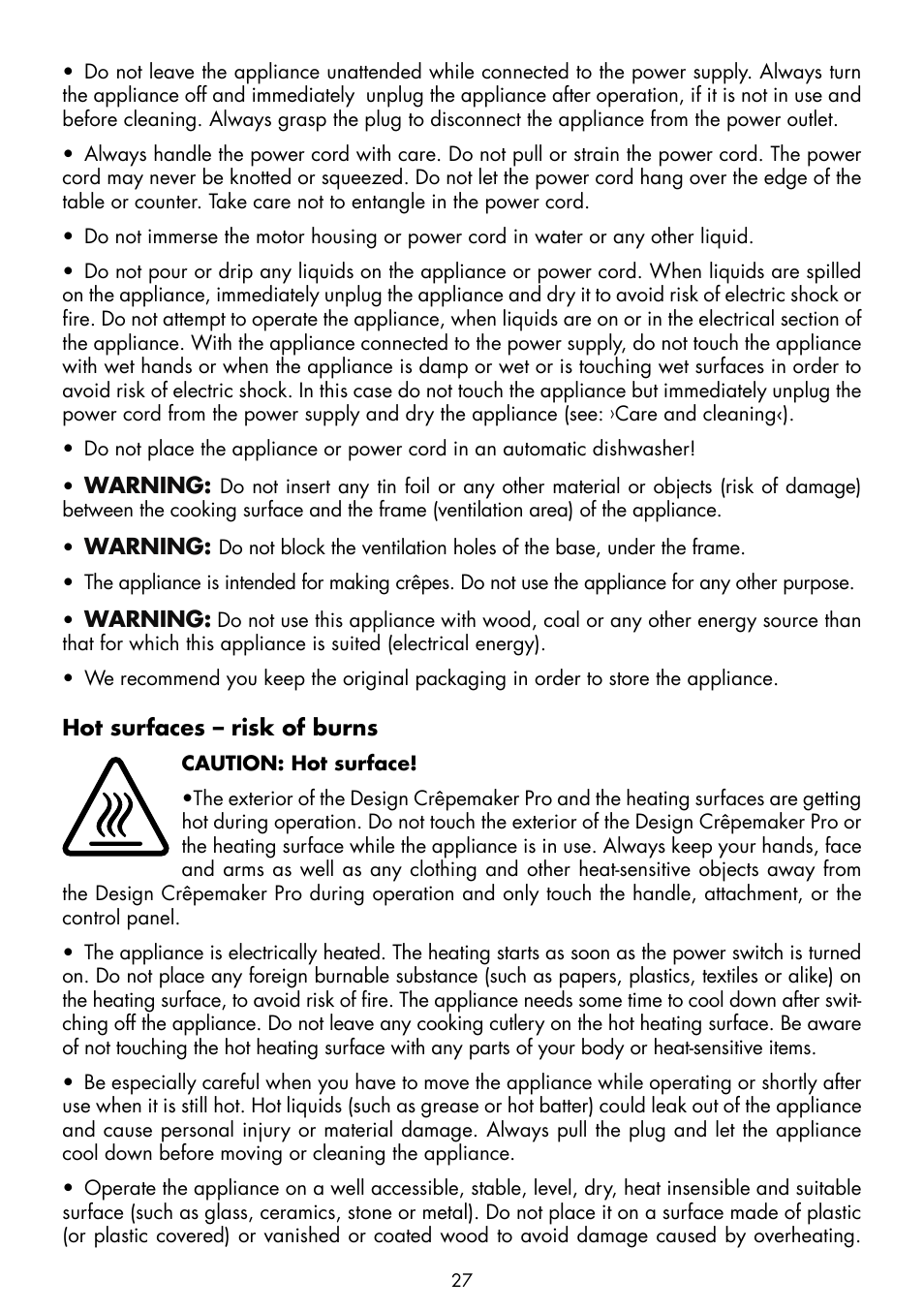 Gastroback 44005 Design Crêpe Maker Pro User Manual | Page 7 / 19
