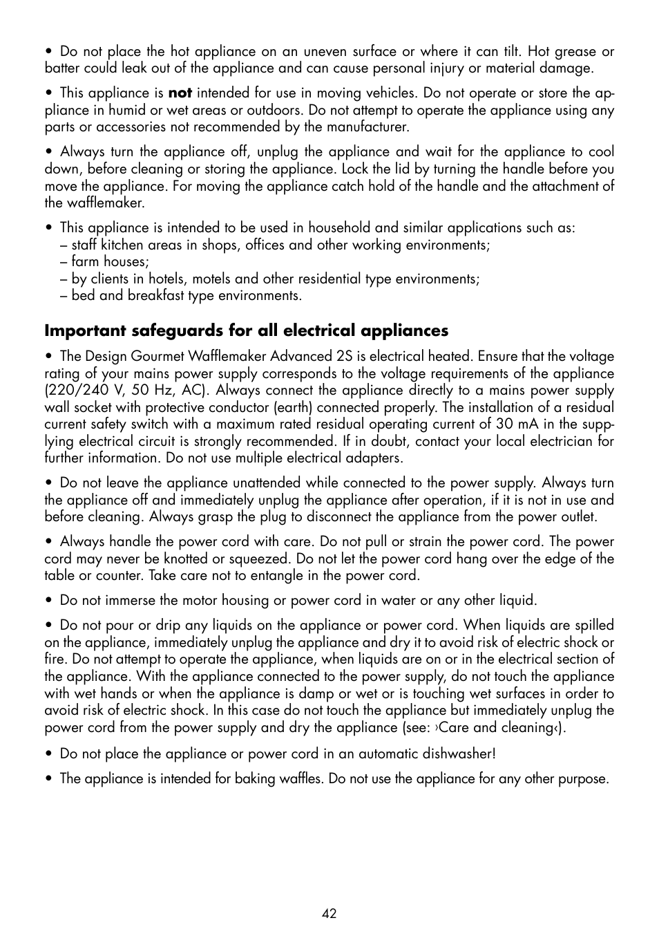 Gastroback 42422 Design Gourmet Waffle Maker Advanced 2S User Manual | Page 6 / 34