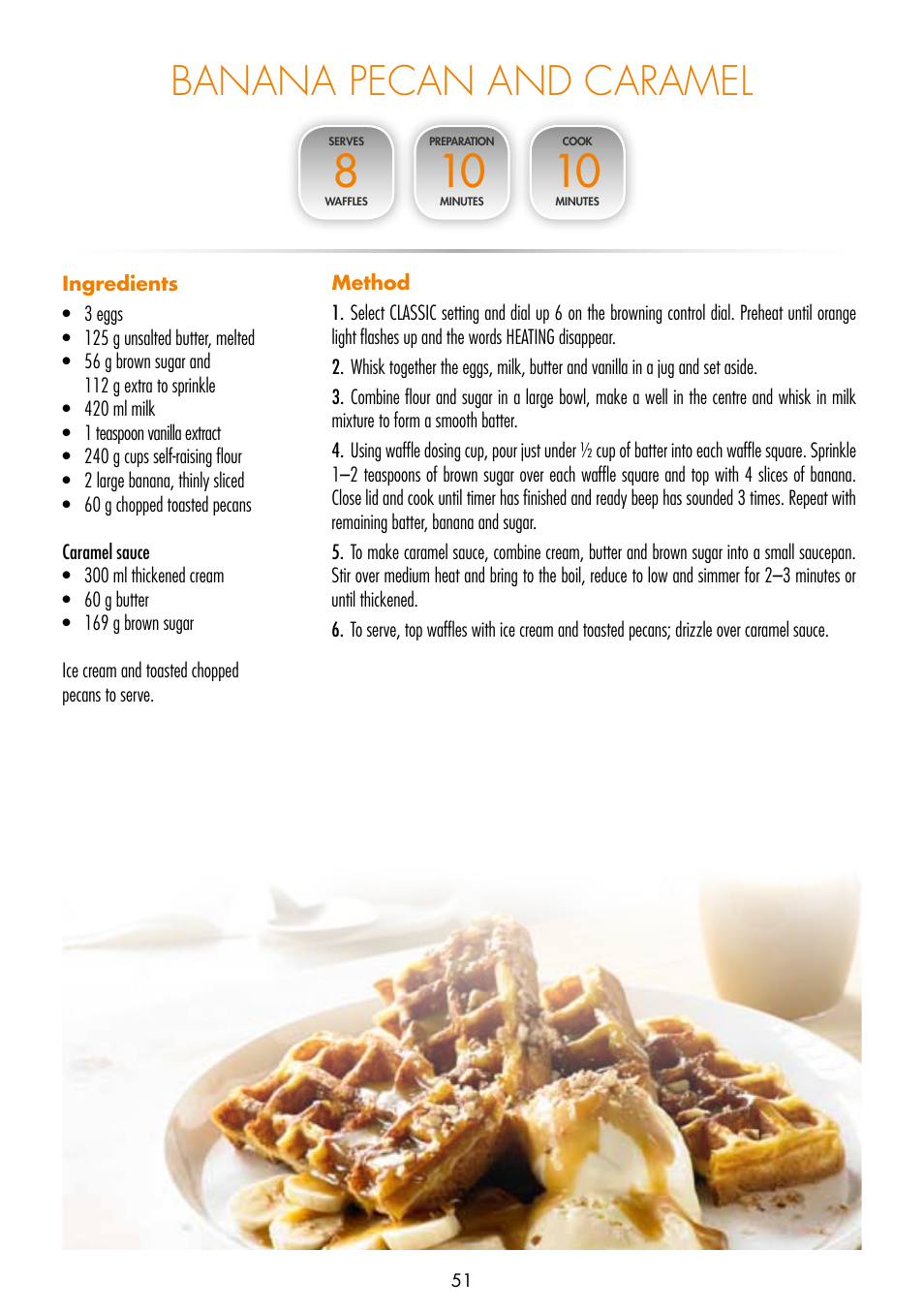 Banana pecan and caramel | Gastroback 42421 Design Gourmet Waffle Maker Advanced 4S User Manual | Page 15 / 34
