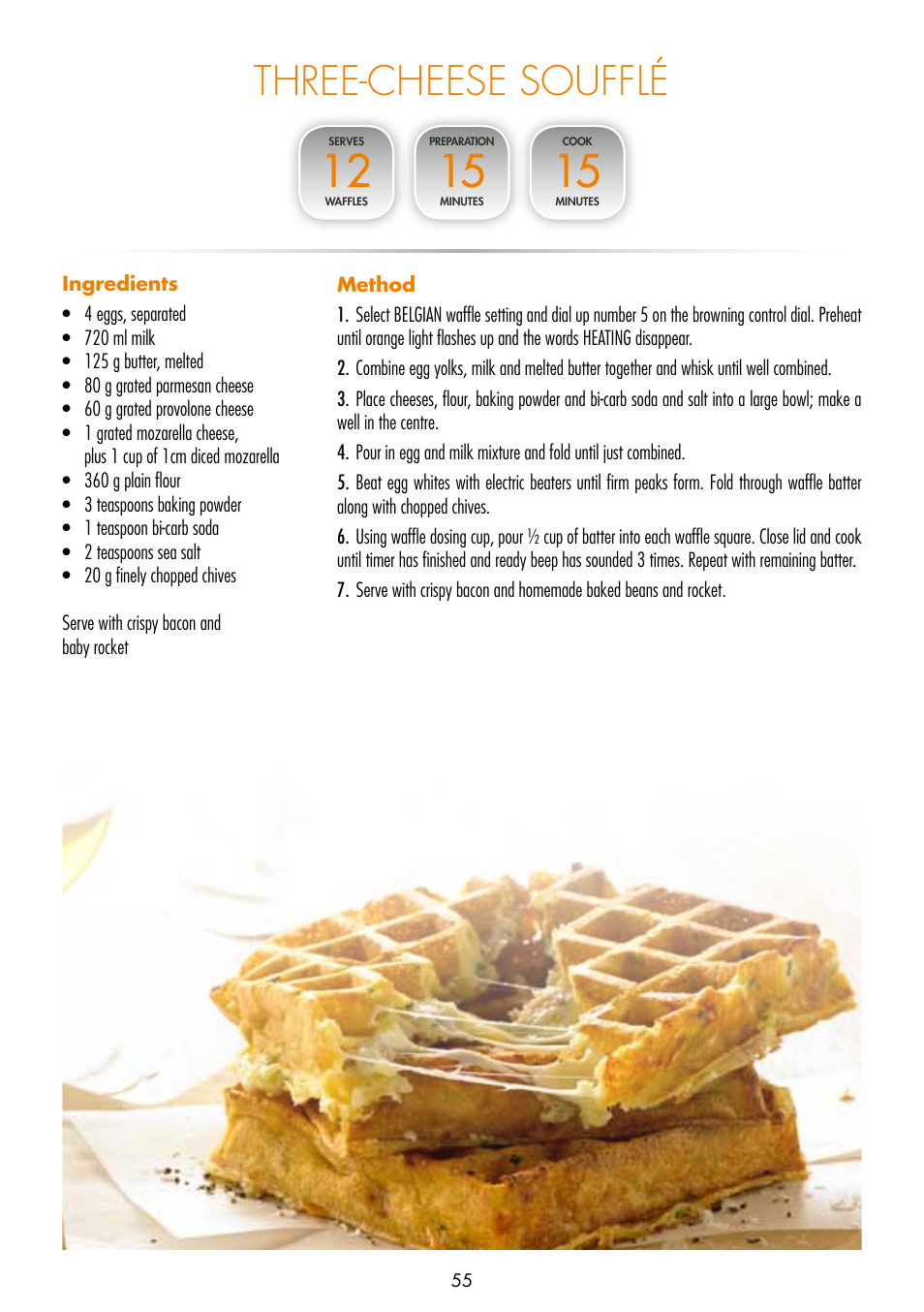 Three-cheese soufflé | Gastroback 42421 Design Gourmet Waffle Maker Advanced 4S User Manual | Page 19 / 34