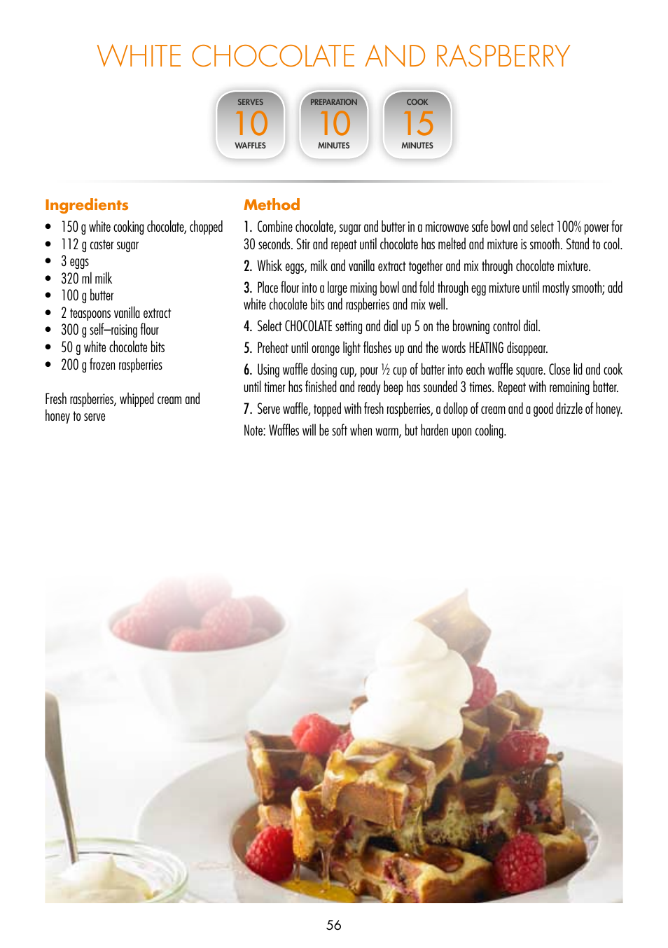 White chocolate and raspberry | Gastroback 42421 Design Gourmet Waffle Maker Advanced 4S User Manual | Page 20 / 34