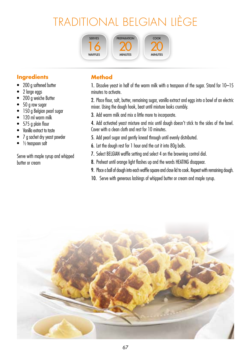 Traditional belgian liège | Gastroback 42421 Design Gourmet Waffle Maker Advanced 4S User Manual | Page 31 / 34