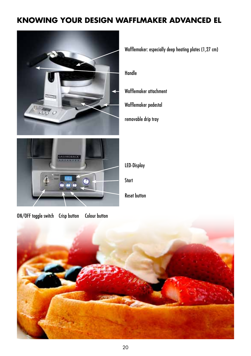 Knowing your design wafflmaker advanced el | Gastroback 42419 Design Wafflemaker Advanced EL User Manual | Page 4 / 16
