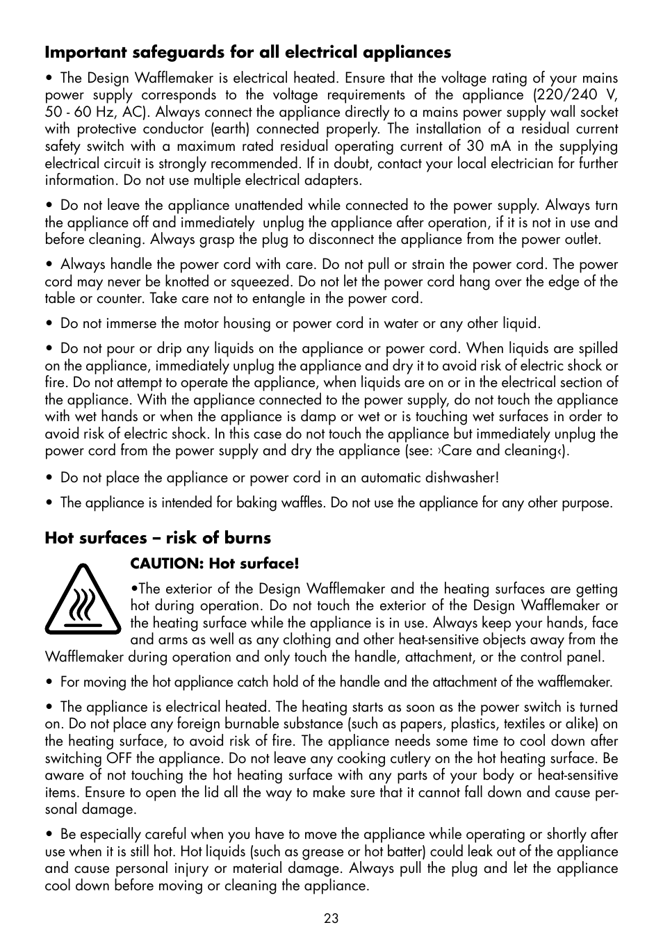 Gastroback 42419 Design Wafflemaker Advanced EL User Manual | Page 7 / 16