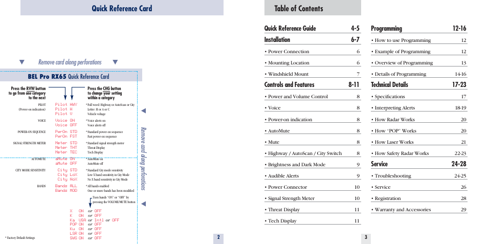 Beltronics PRO RX65 User Manual | Page 3 / 16