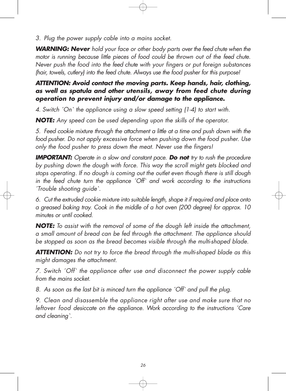 Gastroback 98101 Meat Grinder / Cookie Attachment User Manual | Page 11 / 16