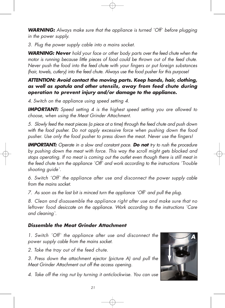 Gastroback 98101 Meat Grinder / Cookie Attachment User Manual | Page 6 / 16