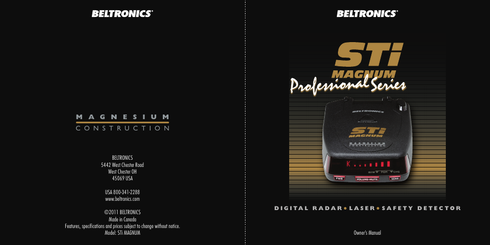 Beltronics Sti Magnum User Manual | 16 pages