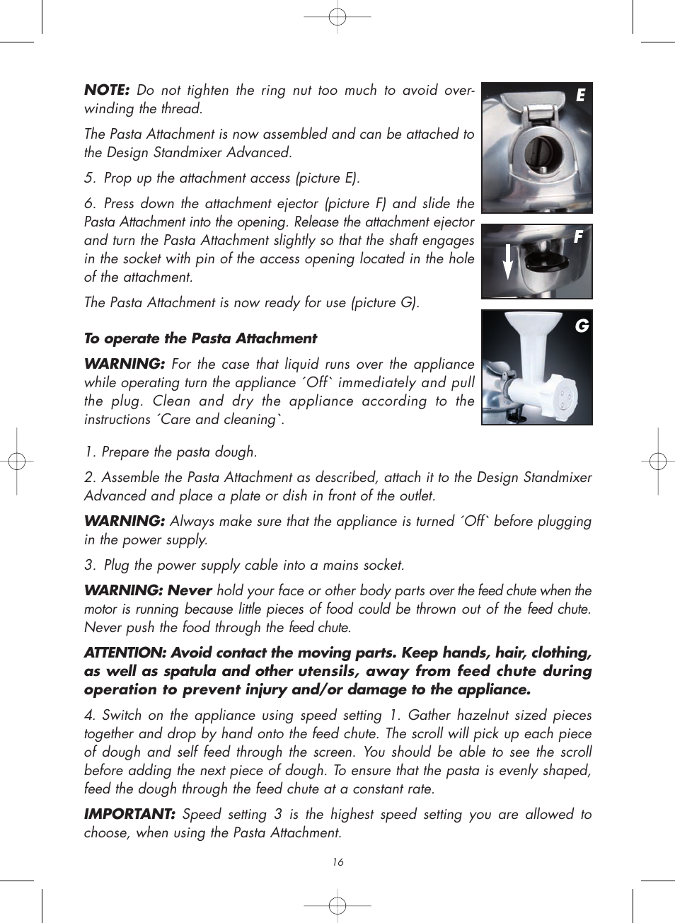 Ef g | Gastroback 98100 Pasta Attachment User Manual | Page 5 / 12