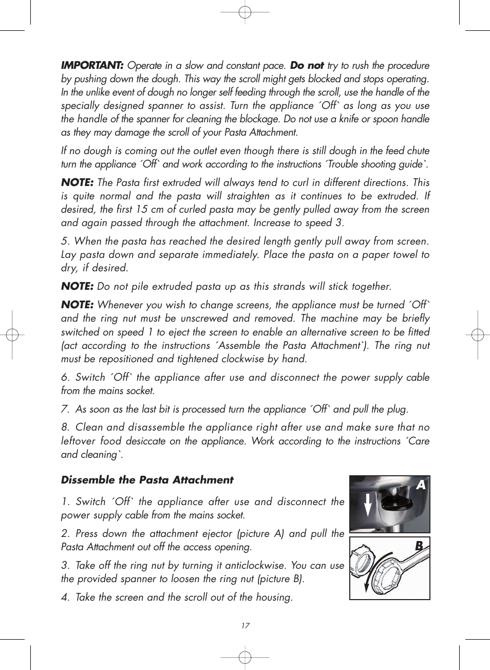 Gastroback 98100 Pasta Attachment User Manual | Page 6 / 12