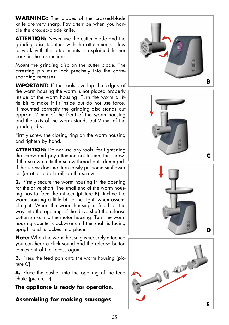 Gastroback 41403 Design Mincer Plus User Manual | Page 11 / 24