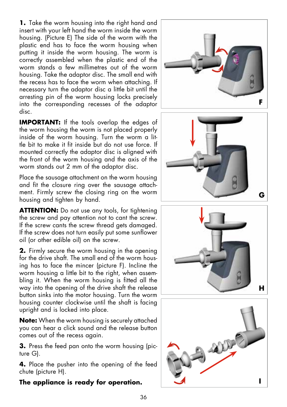 Gastroback 41403 Design Mincer Plus User Manual | Page 12 / 24