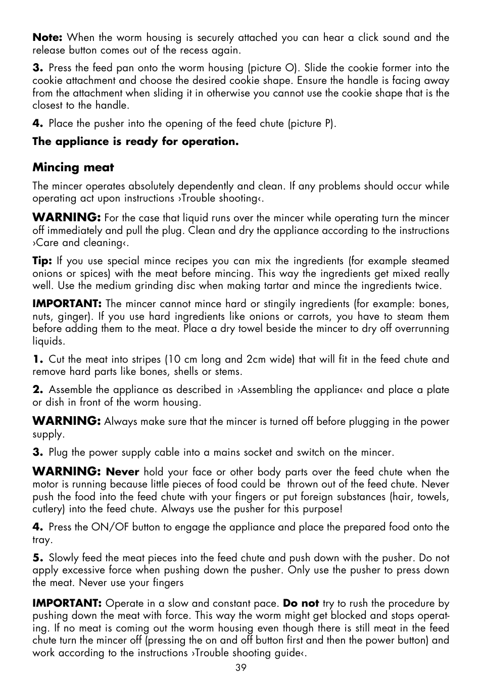 Gastroback 41403 Design Mincer Plus User Manual | Page 15 / 24