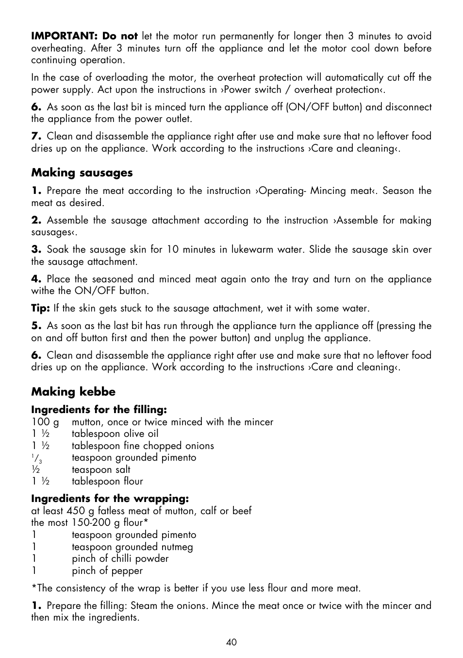 Gastroback 41403 Design Mincer Plus User Manual | Page 16 / 24