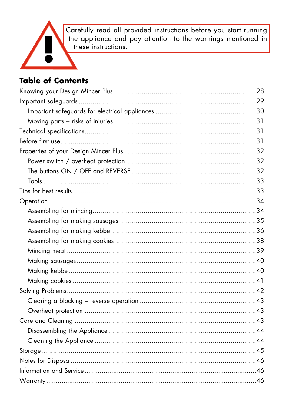 Gastroback 41403 Design Mincer Plus User Manual | Page 2 / 24