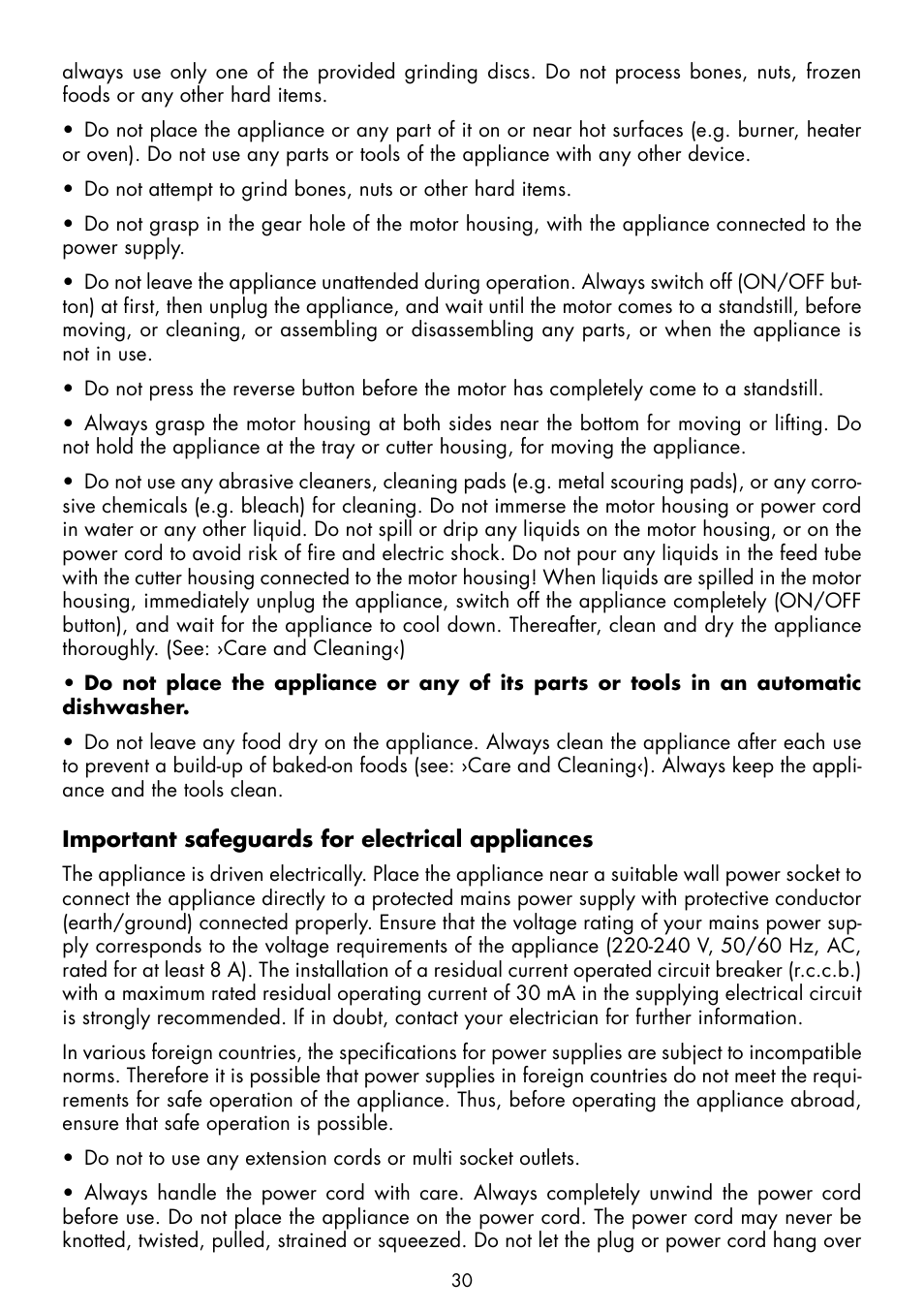 Gastroback 41403 Design Mincer Plus User Manual | Page 6 / 24