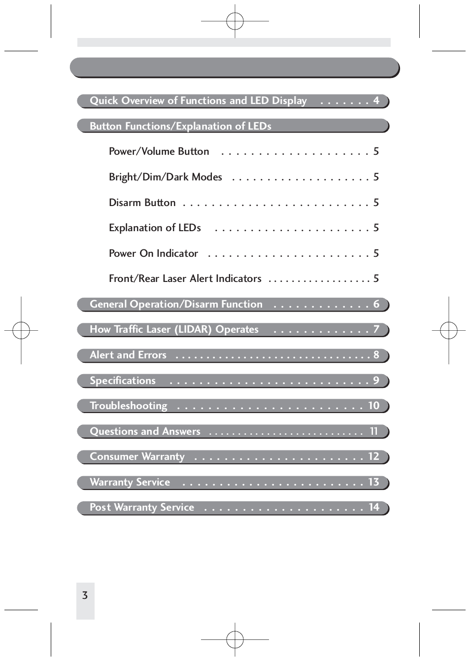 Beltronics LP904 User Manual | Page 3 / 16