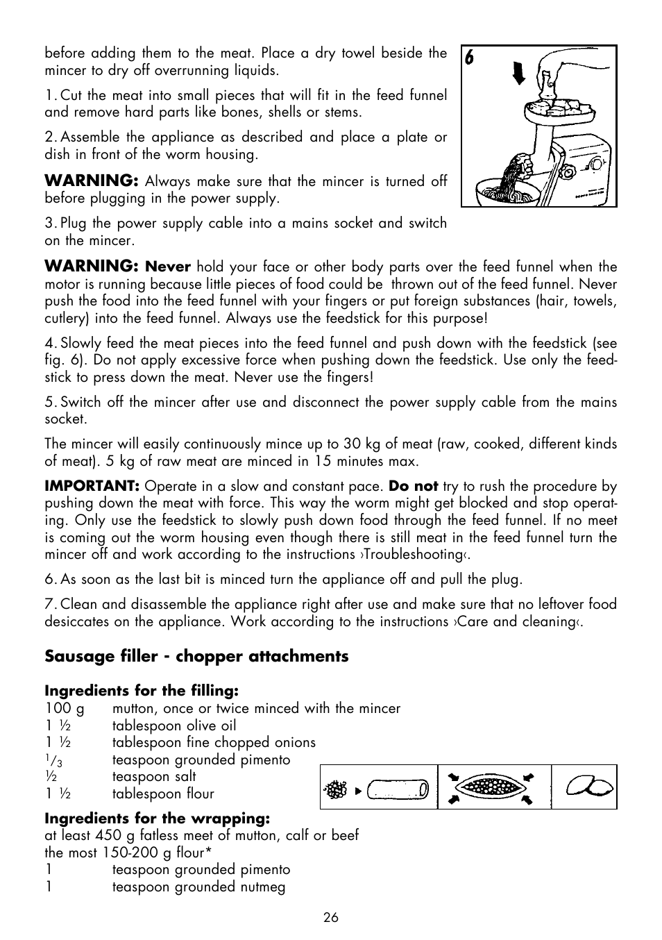 Gastroback 41402 Mincer Pro User Manual | Page 10 / 16