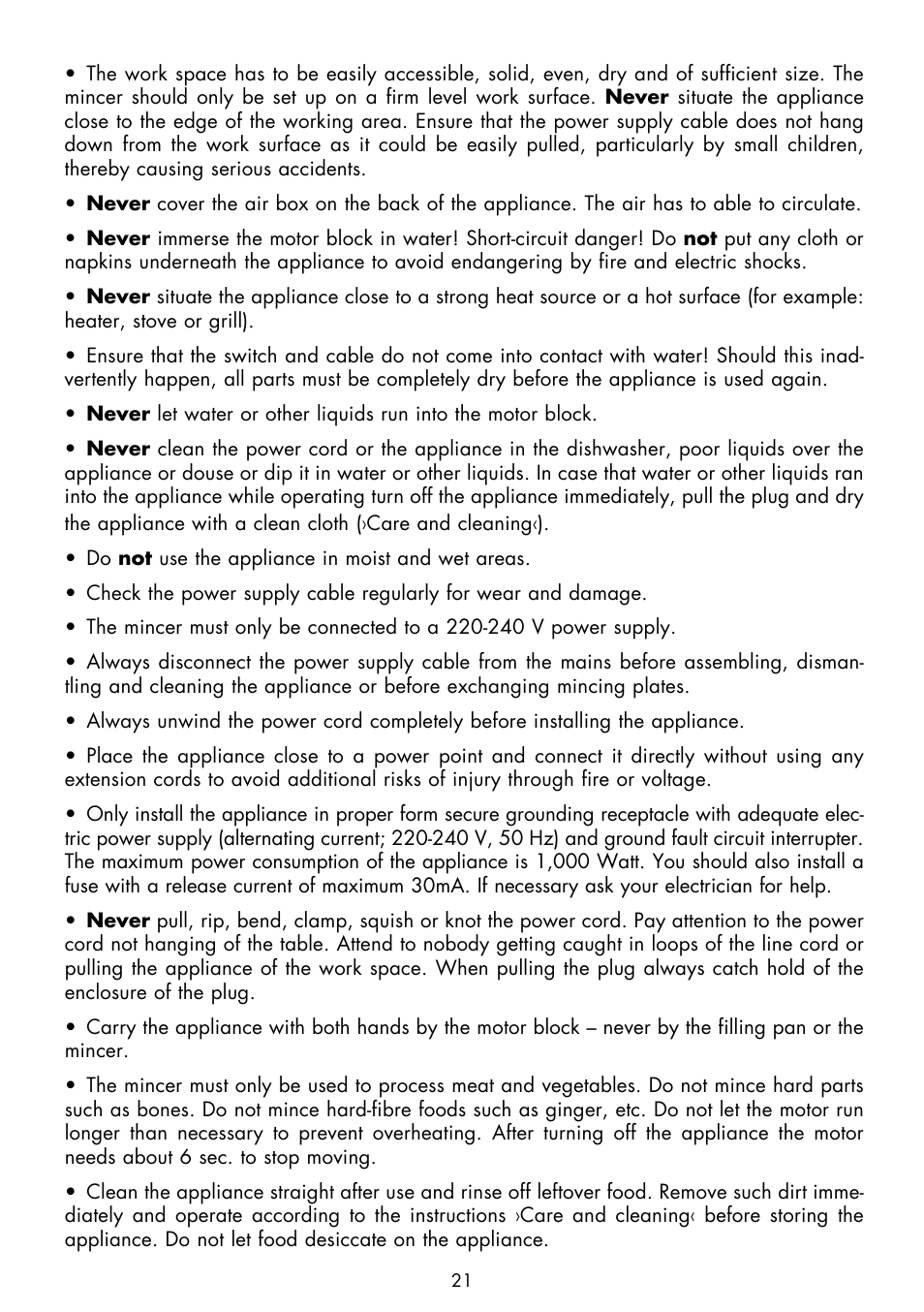 Gastroback 41402 Mincer Pro User Manual | Page 5 / 16