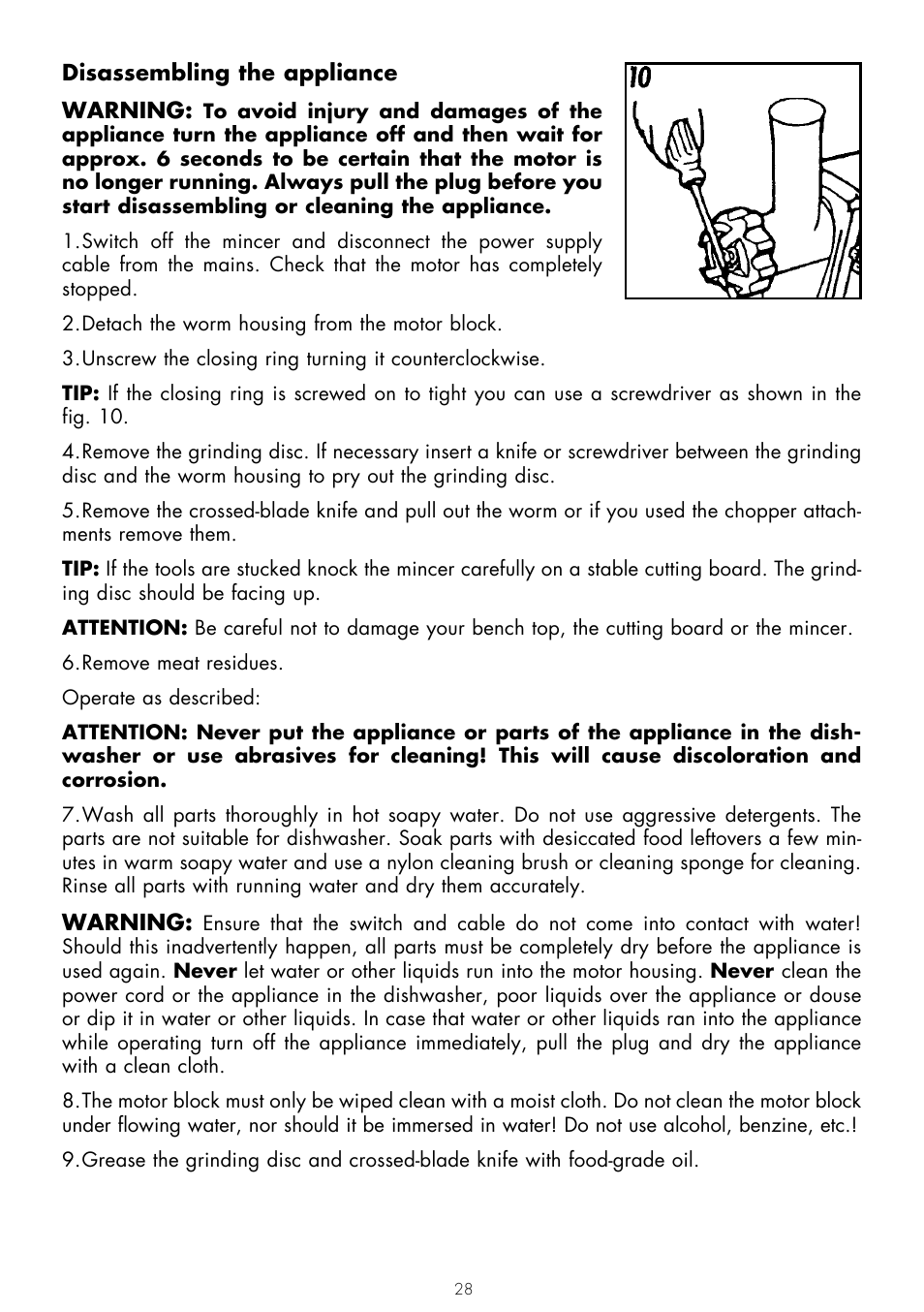 Gastroback 41400 Design Mincer User Manual | Page 12 / 15