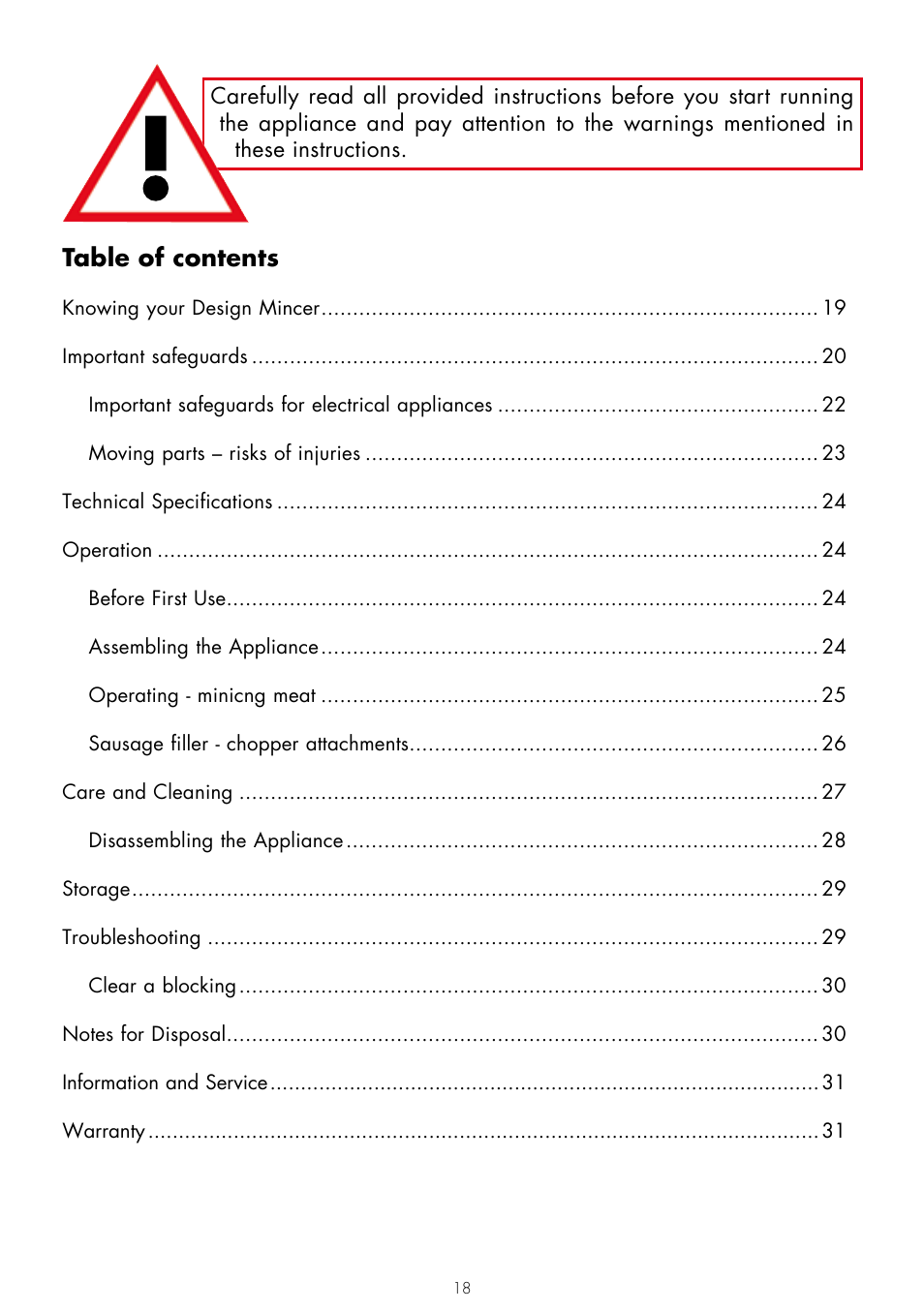 Gastroback 41400 Design Mincer User Manual | Page 2 / 15