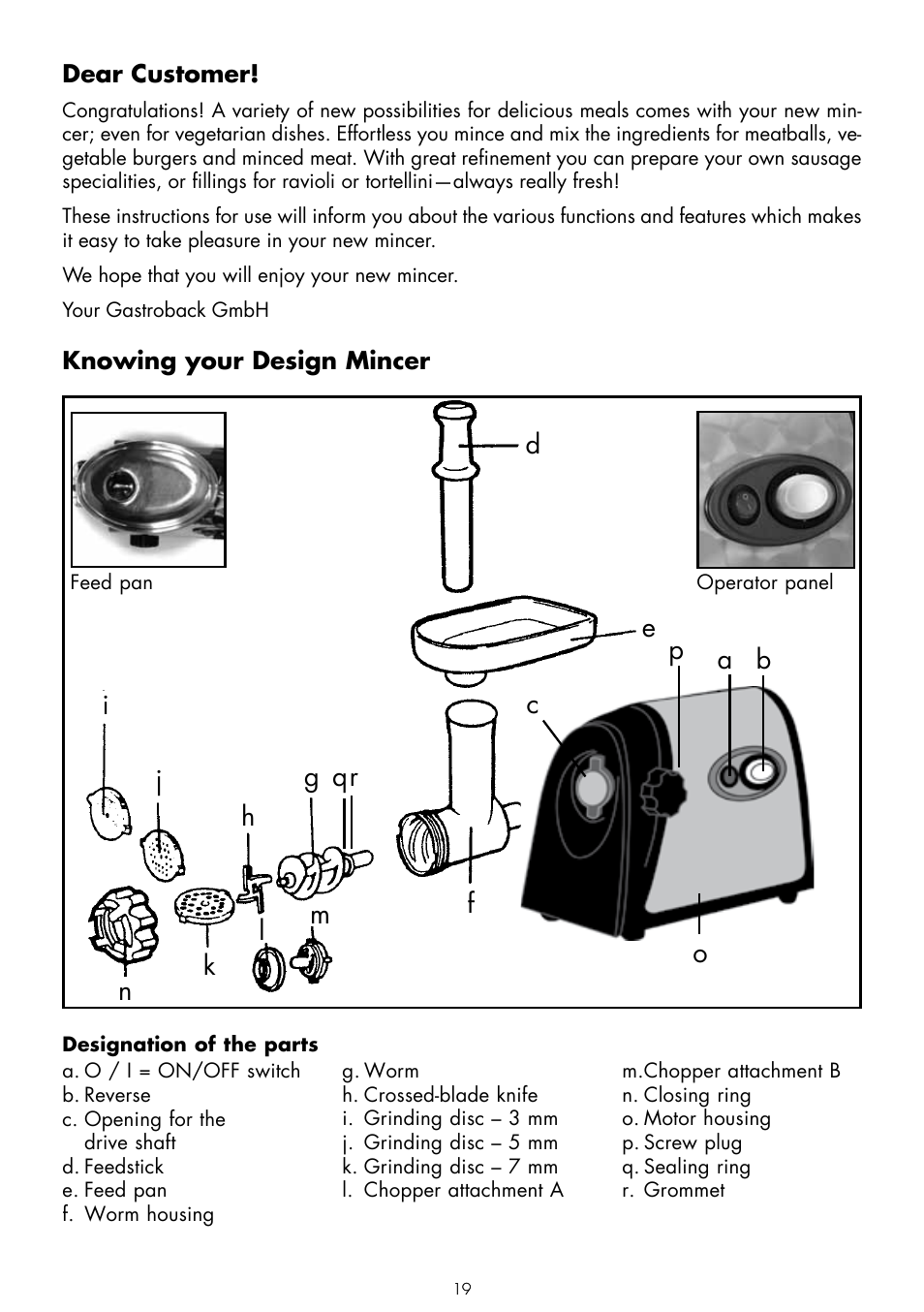 Gastroback 41400 Design Mincer User Manual | Page 3 / 15