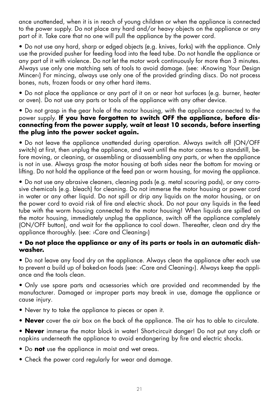 Gastroback 41400 Design Mincer User Manual | Page 5 / 15