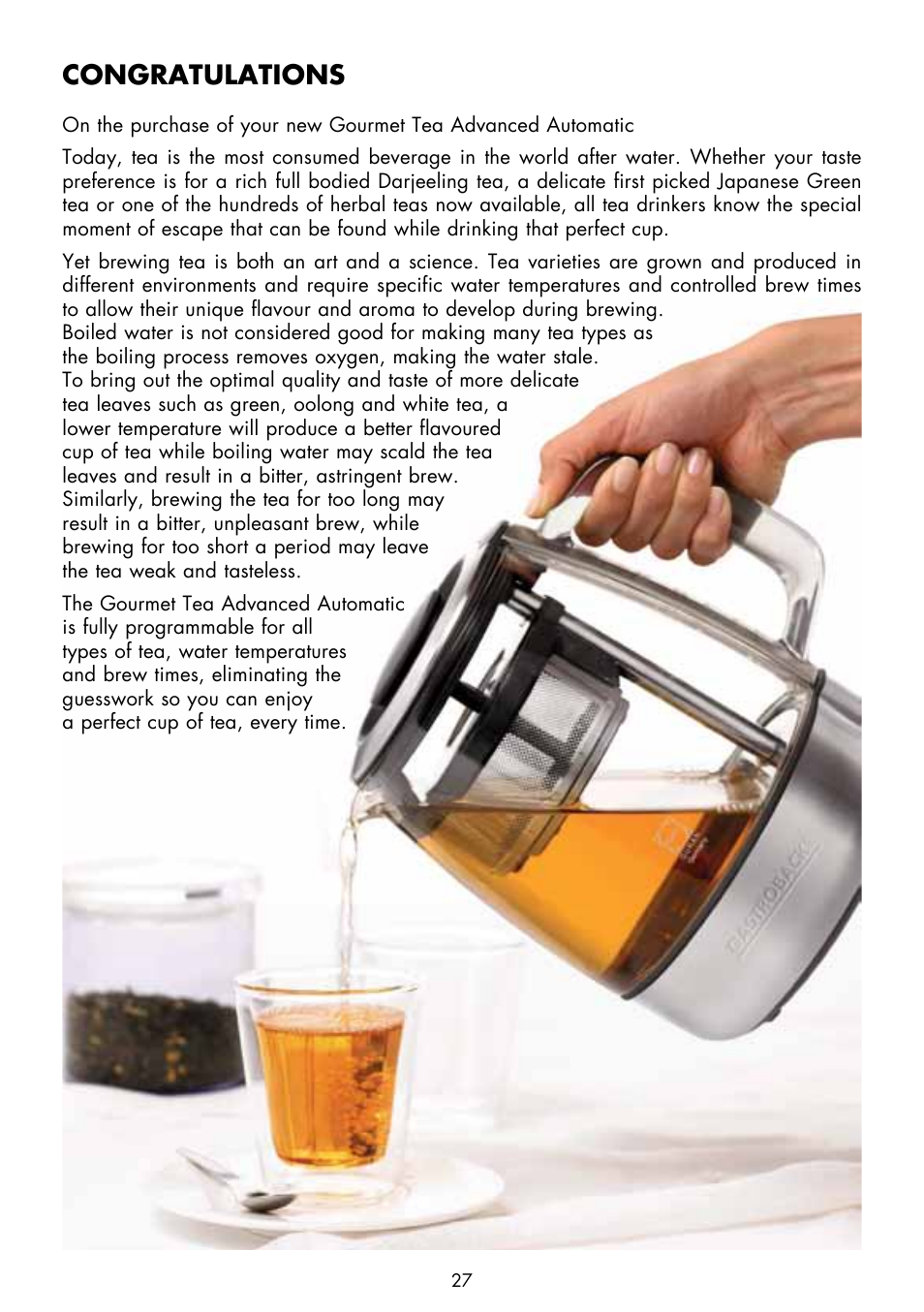 Gastroback 42439 Gourmet Tea Advanced Automatic User Manual | Page 3 / 23