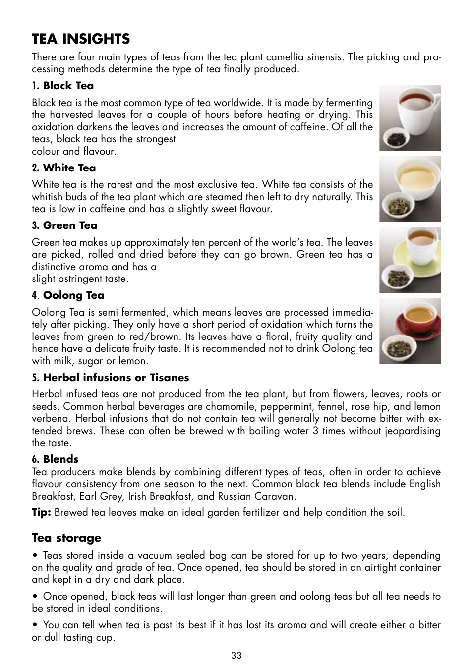 Tea insights | Gastroback 42439 Gourmet Tea Advanced Automatic User Manual | Page 9 / 23
