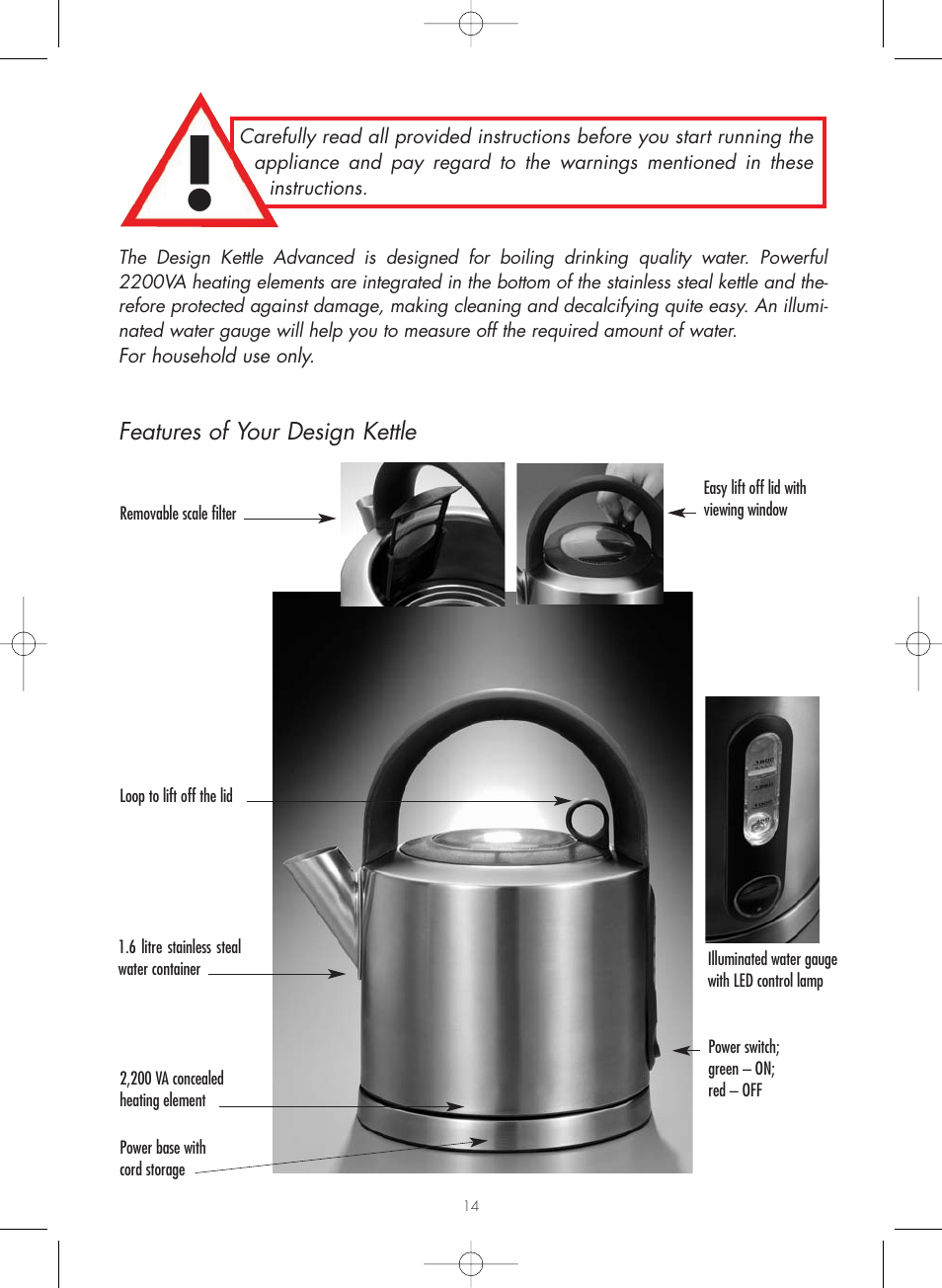 Gastroback 42418 Design Teakettle Advanced User Manual | Page 2 / 12