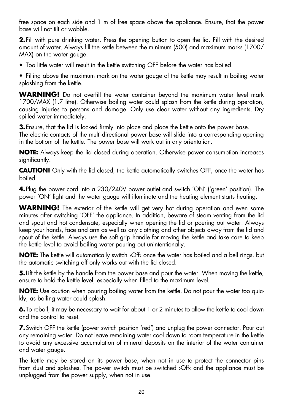 Gastroback 42413 Design Kettle Advanced User Manual | Page 8 / 11