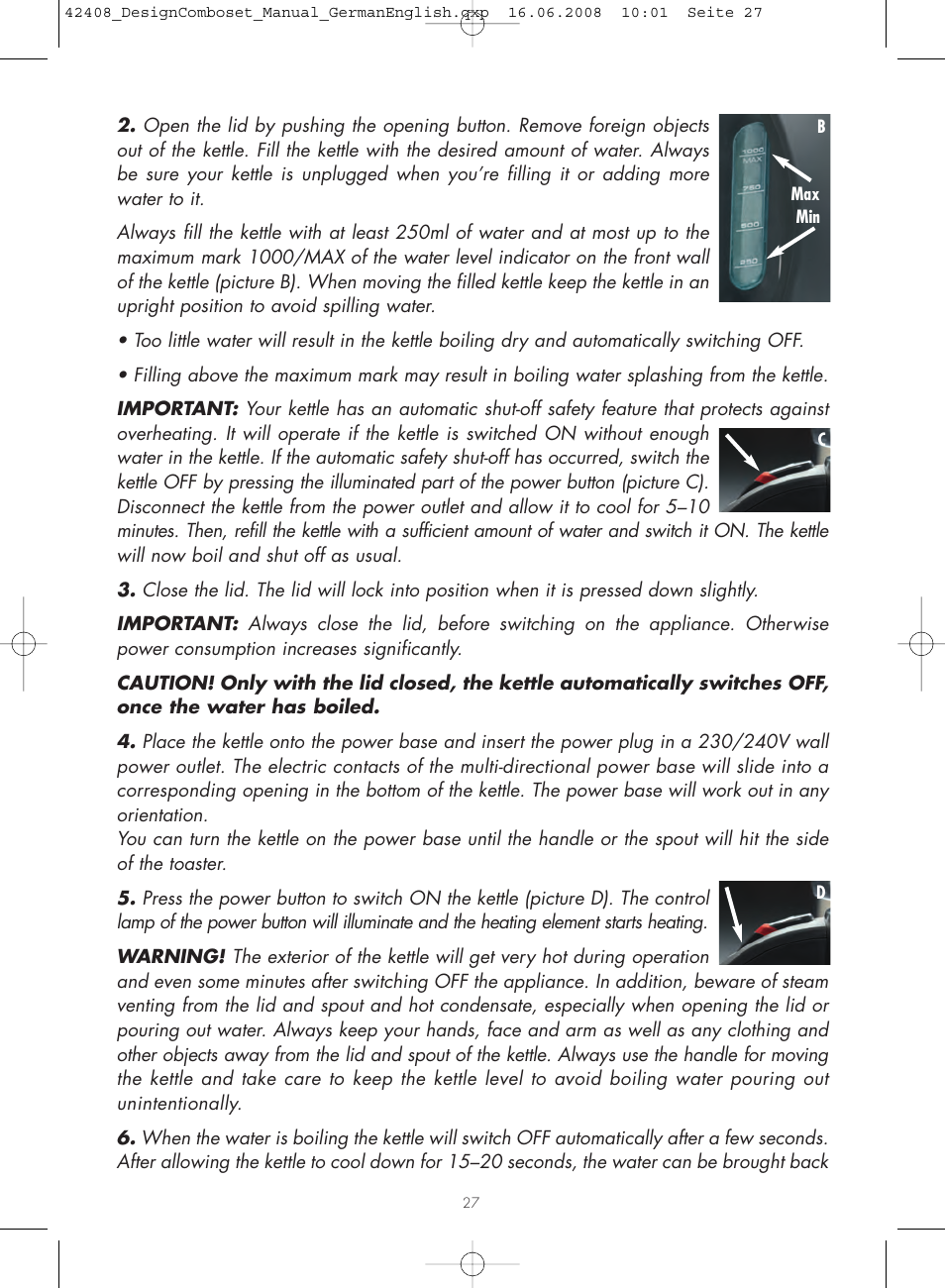 Gastroback 42408 Design Combo Set User Manual | Page 9 / 18