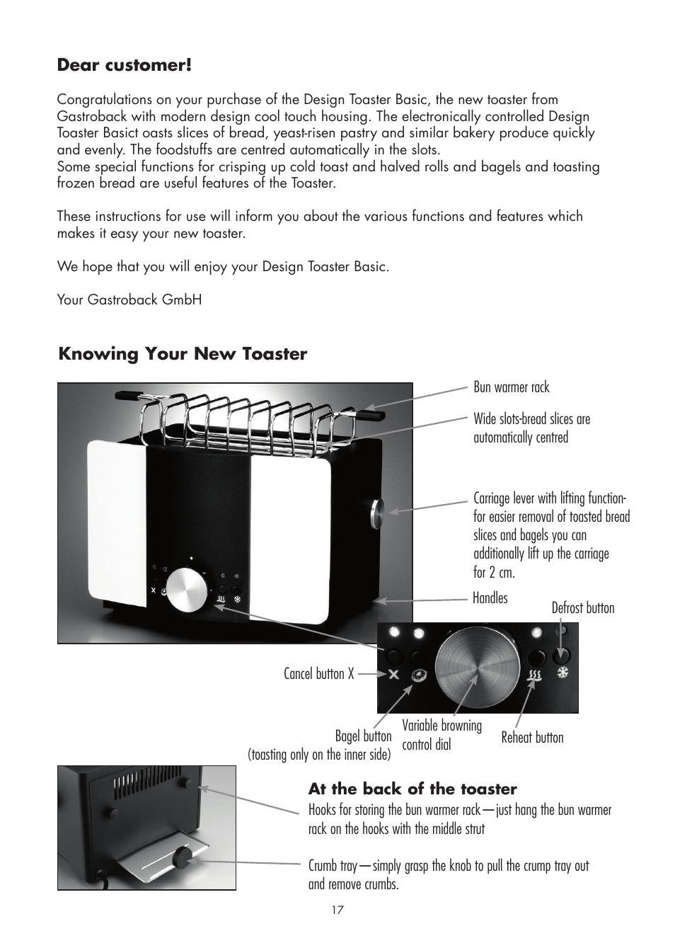 Gastroback 42401 Design Toaster Basic User Manual | Page 3 / 13