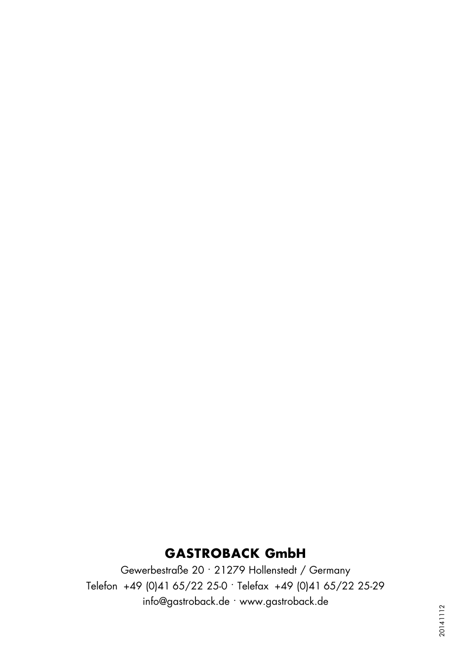 Gastroback 46007 Design Vacuum Sealer Plus User Manual | Page 11 / 11