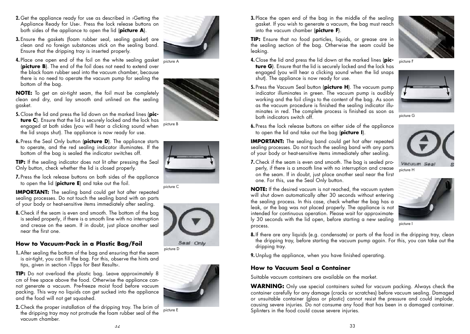 Gastroback 46007 Design Vacuum Sealer Plus User Manual | Page 7 / 11