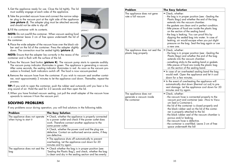 Gastroback 46007 Design Vacuum Sealer Plus User Manual | Page 8 / 11