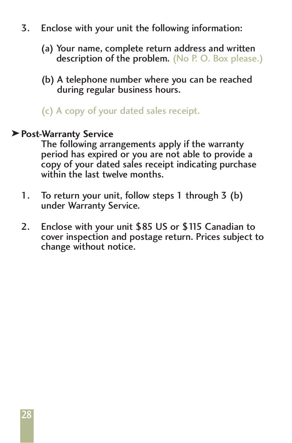 Beltronics V960/V940 User Manual | Page 30 / 32