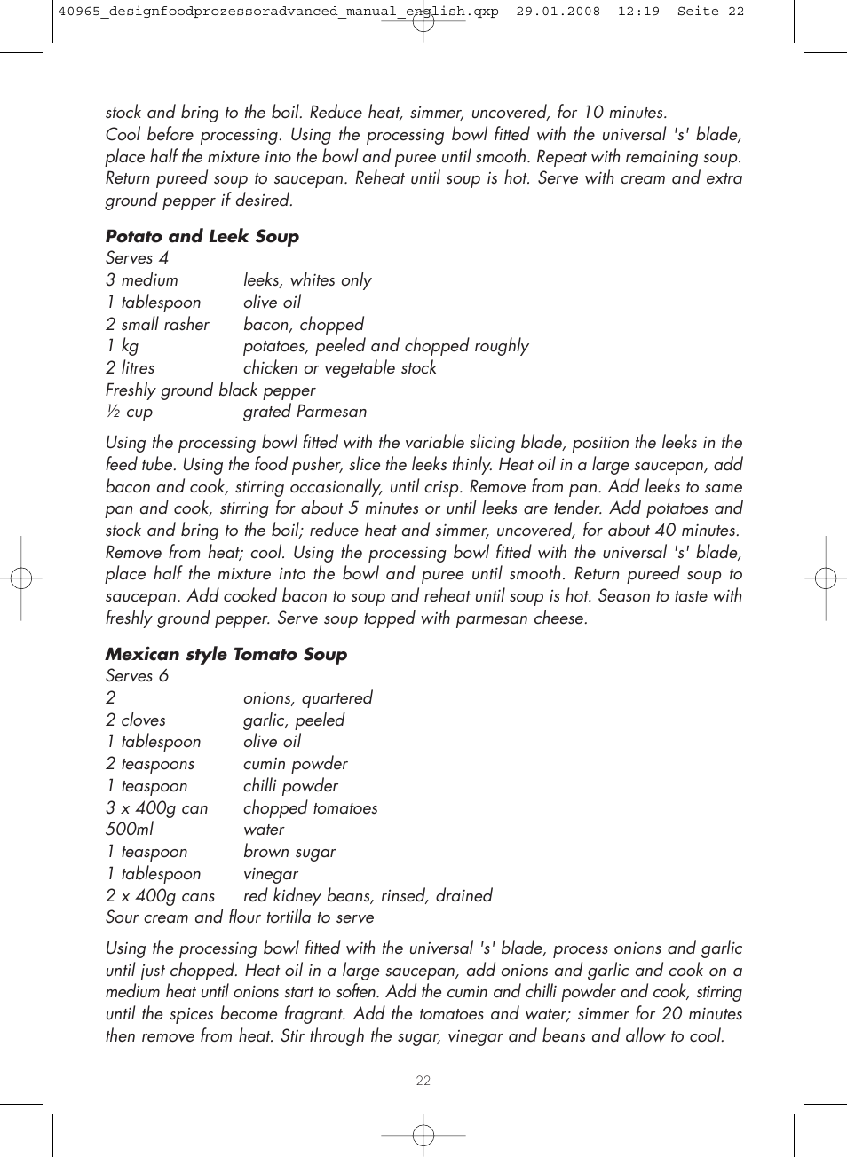 Gastroback 40965 Design Food Processor Advanced User Manual | Page 22 / 36