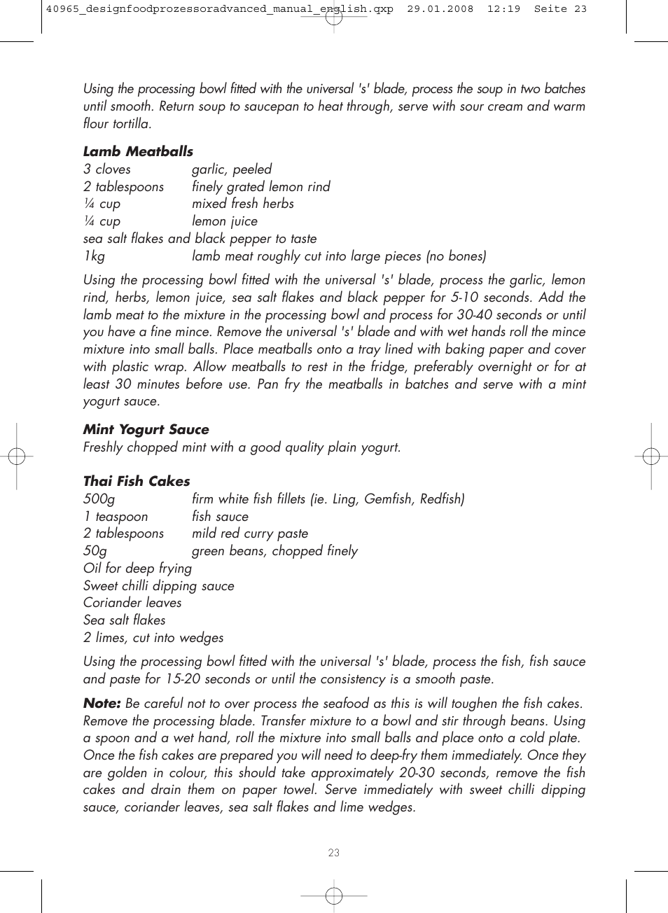 Gastroback 40965 Design Food Processor Advanced User Manual | Page 23 / 36