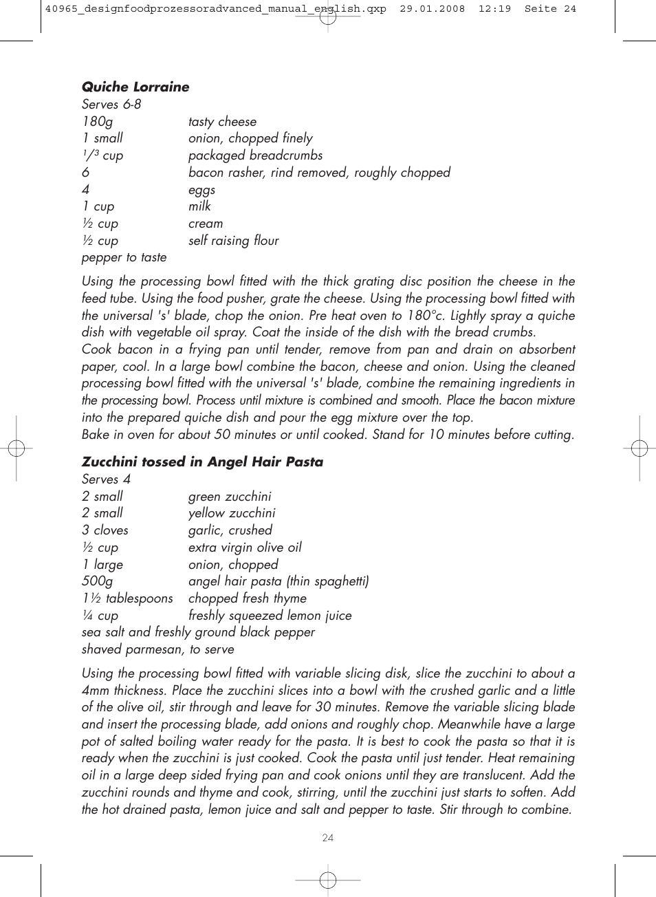Gastroback 40965 Design Food Processor Advanced User Manual | Page 24 / 36